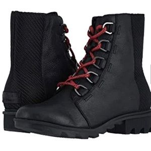 Sorel Phoenix Short Lace Boot Women Size 8 Waterproof Black